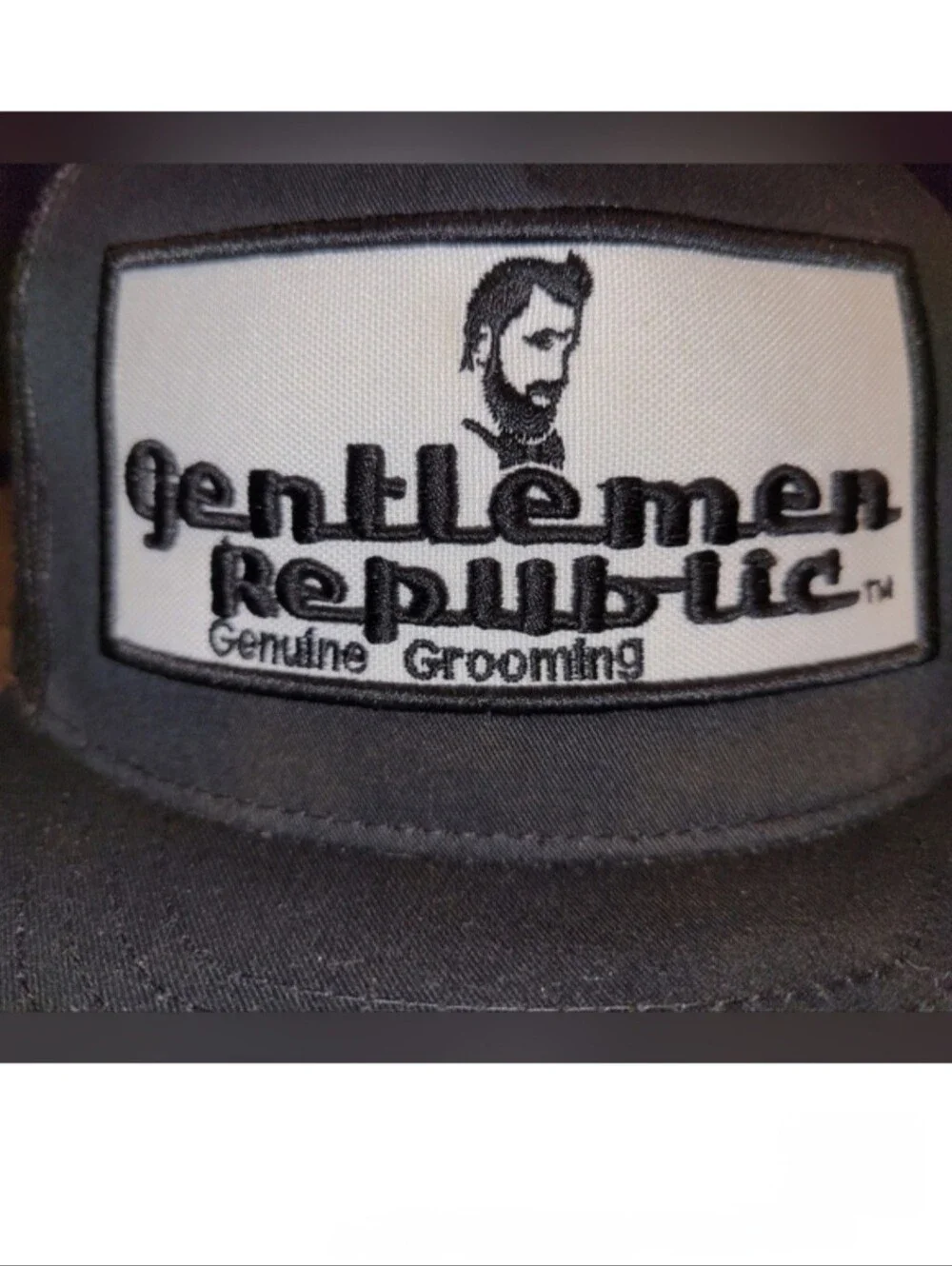 Gentlemen Republic Black Mesh Trucker Snap Back 6-Panel Hat With Large Logo  O/S